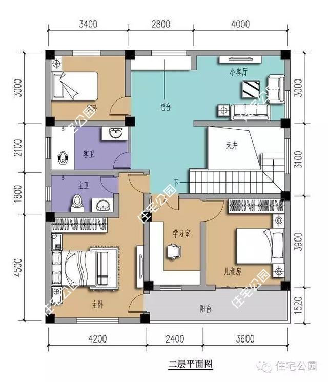 農(nóng)村中式二層小別墅戶(hù)型，你會(huì)把車(chē)庫(kù)這么放嗎？
