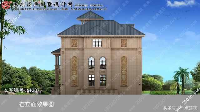 帶地下室和小塔樓的三層豪華歐式別墅效果圖+建造施工實景照片！