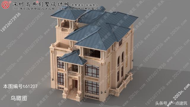 帶地下室和小塔樓的三層豪華歐式別墅效果圖+建造施工實景照片！