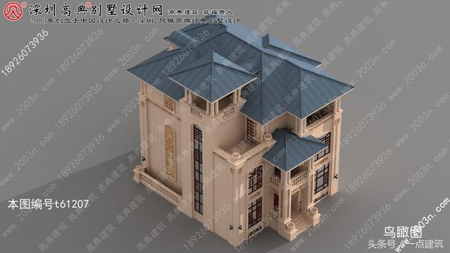 帶地下室和小塔樓的三層豪華歐式別墅效果圖+建造施工實景照片！