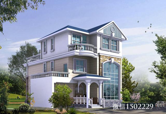 農村小別墅設計圖 新農村三層住宅設計圖 兩層自建別墅施工圖紙！