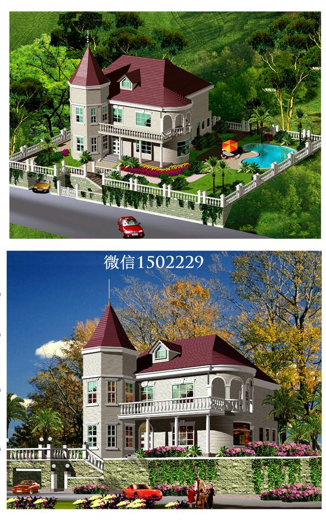 農村小別墅設計圖 新農村三層住宅設計圖 兩層自建別墅施工圖紙！