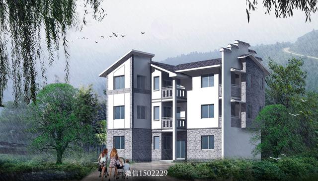 農村小別墅設計圖 新農村三層住宅設計圖 兩層自建別墅施工圖紙！