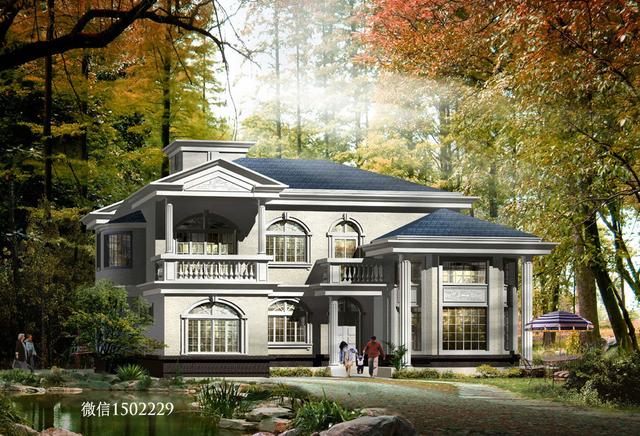 農村小別墅設計圖 新農村三層住宅設計圖 兩層自建別墅施工圖紙！