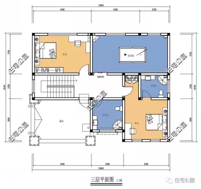 農(nóng)村別墅戶型12X12米，7臥室，實(shí)用又接地氣！