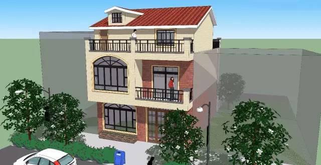 你看到后一定會很驚訝，這是開間僅為8米的三層別墅！