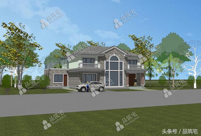 13×14米二層農村別墅，帶土灶房，客廳大落地窗！