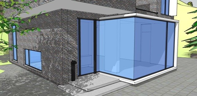 農(nóng)村現(xiàn)代別墅，屋頂帶蓄水池，簡約時尚，