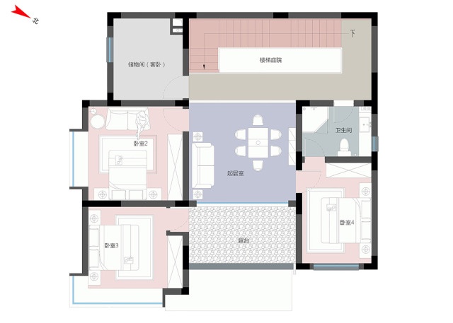 農(nóng)村現(xiàn)代別墅，屋頂帶蓄水池，簡約時尚，