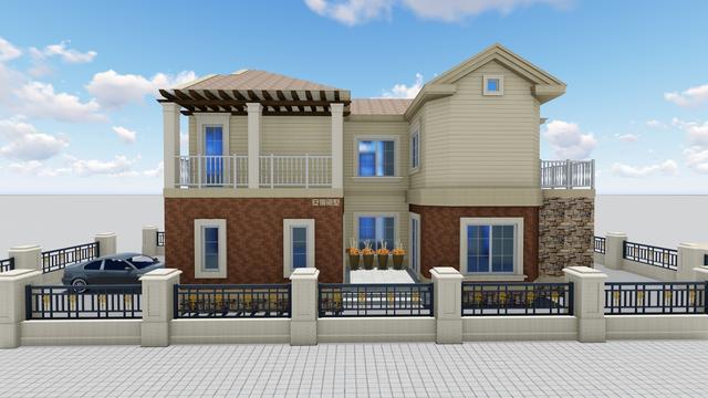 農(nóng)村精品別墅，8X16M，解決建筑過長問題！