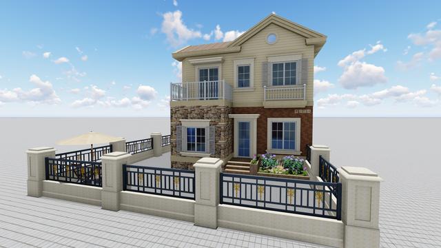 農(nóng)村精品別墅，8X16M，解決建筑過長問題！