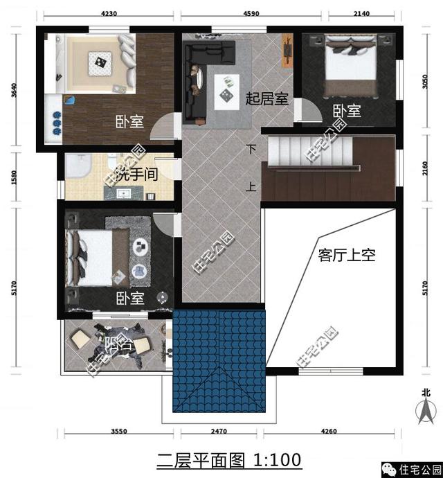 3層別墅戶(hù)型11X11米，一見(jiàn)傾心、布局好！