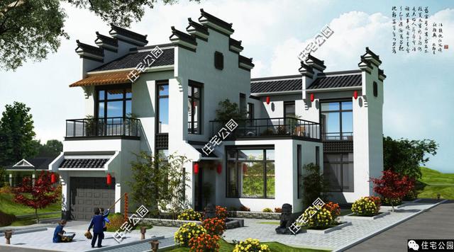 別墅還是中式美，徽派風(fēng)格，不易過時(shí)！