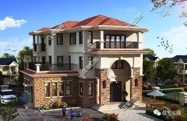 農(nóng)村自建3層別墅13X15米，獨(dú)立廚房、帶柴火房！