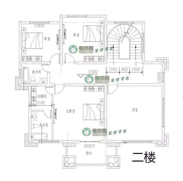 土豪自建三層別墅 8個臥室的新農(nóng)村自建房附全套施工圖紙！