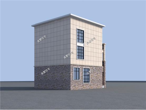 9X8米普通農(nóng)村三層樓房設(shè)計(jì)圖，平屋頂還帶露臺