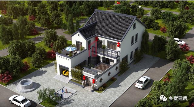 傳統(tǒng)中式自建別墅與現(xiàn)代風(fēng)格碰撞，看看你喜歡這種自建房嗎？