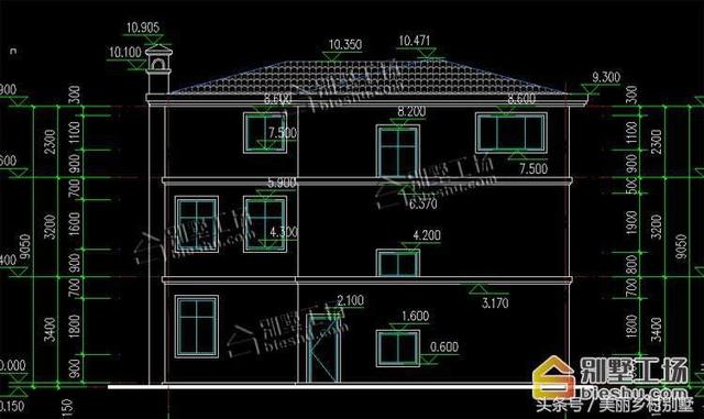 占地133平造價(jià)35萬(wàn)農(nóng)村三層別墅戶型圖，帶洗衣房?jī)?chǔ)藏室