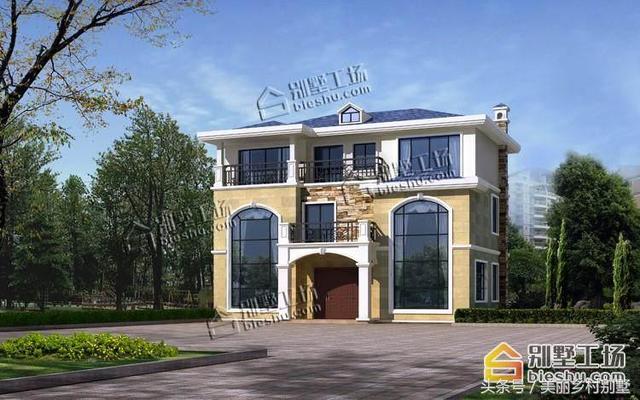 占地133平造價(jià)35萬(wàn)農(nóng)村三層別墅戶型圖，帶洗衣房?jī)?chǔ)藏室