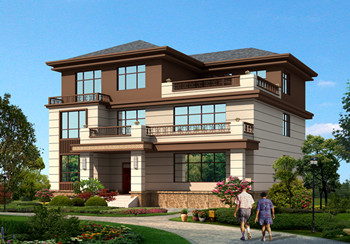 新中式三層樓房設(shè)計(jì)圖紙，帶地下室，地下車庫(kù)，帶電梯