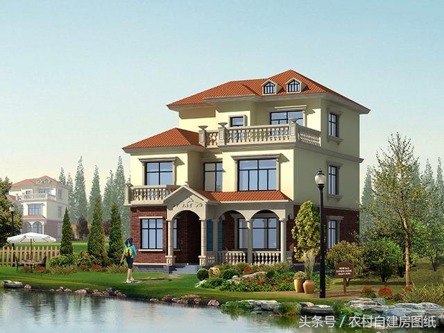 5款開間10米內(nèi)的三層樓房設(shè)計(jì)方案，造價(jià)不高還有面子