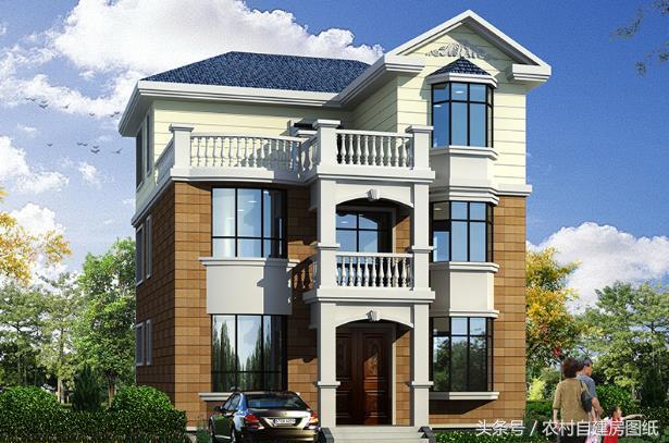 5款開間10米內(nèi)的三層樓房設(shè)計(jì)方案，造價(jià)不高還有面子