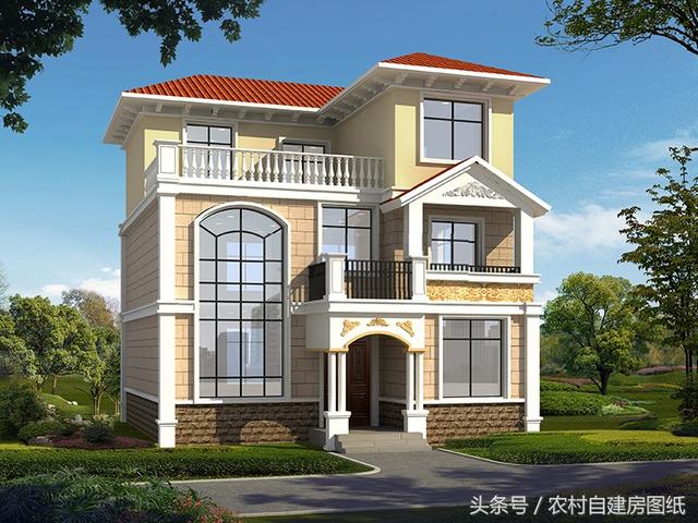 5款開間10米內(nèi)的三層樓房設(shè)計(jì)方案，造價(jià)不高還有面子