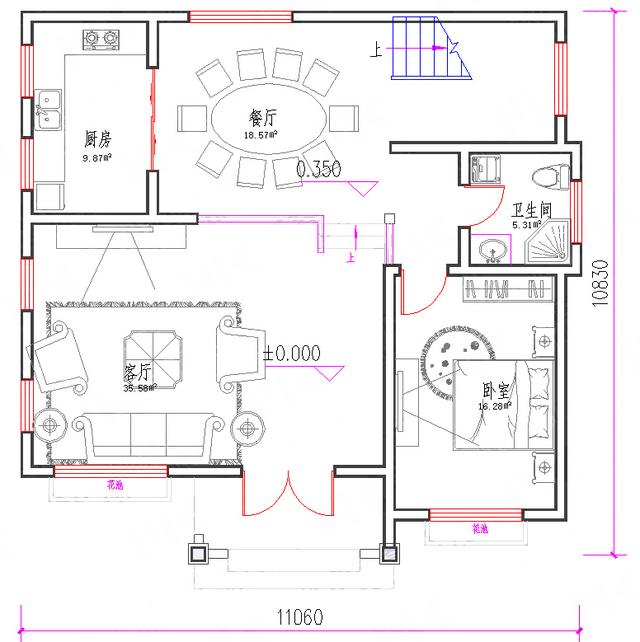 11×11三層農(nóng)村小樓房設(shè)計(jì)圖，30萬建主體？