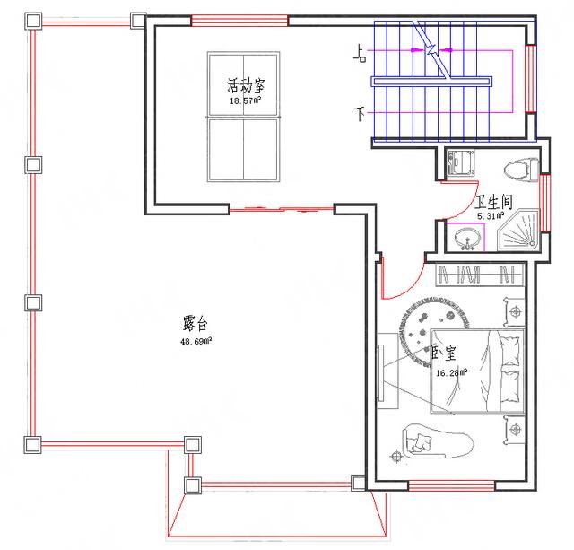 11×11三層農(nóng)村小樓房設(shè)計(jì)圖，30萬建主體？