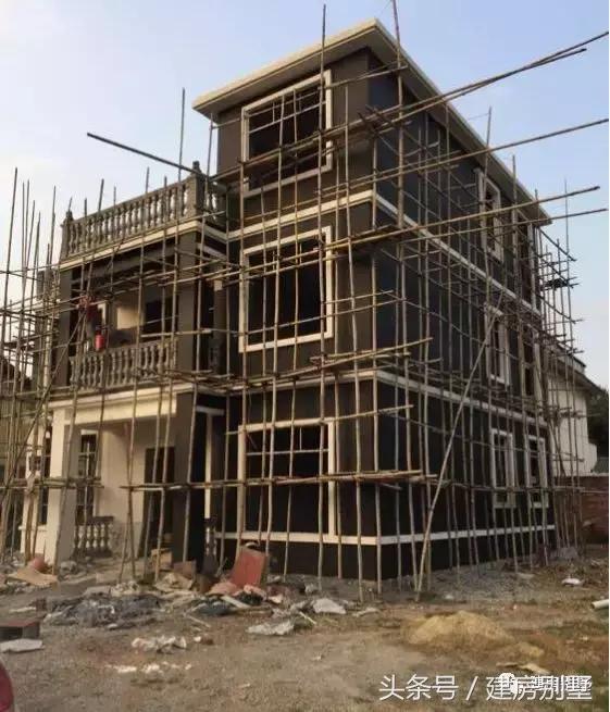 農(nóng)村自建房外裝選用真石漆，既省事又省錢，曬曬建房過程