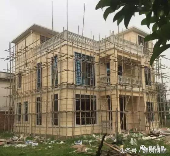 農(nóng)村自建房外裝選用真石漆，既省事又省錢，曬曬建房過程