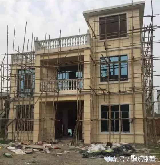 農(nóng)村自建房外裝選用真石漆，既省事又省錢，曬曬建房過程