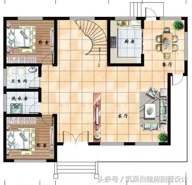 2款35萬(wàn)左右二層農(nóng)村自建房設(shè)計(jì)圖，第二款帶完工圖