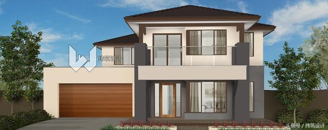 現(xiàn)代風(fēng)格兩層自建房設(shè)計圖，坡頂、平頂兩種戶型選擇