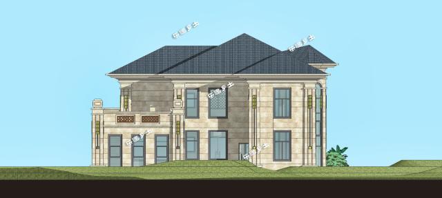 20X18米東南亞風(fēng)格二層鄉(xiāng)村田園別墅！