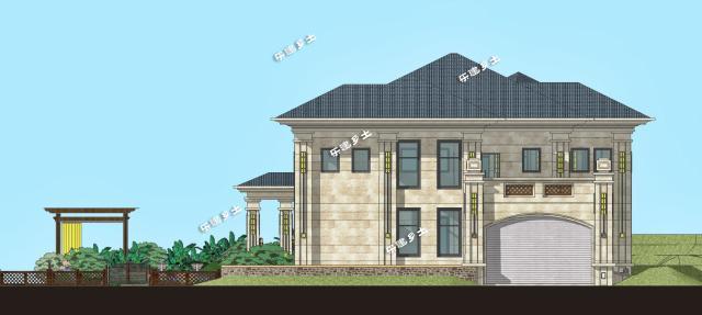 20X18米東南亞風(fēng)格二層鄉(xiāng)村田園別墅！