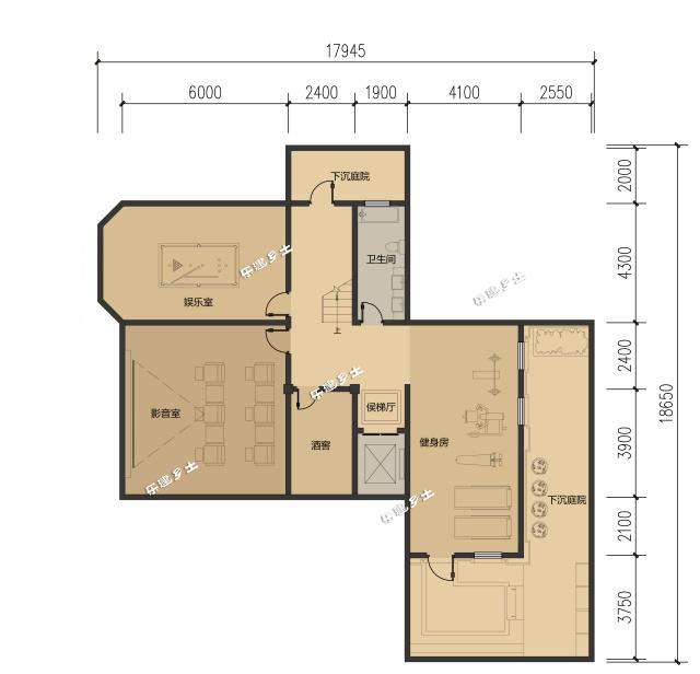 20X18米東南亞風(fēng)格二層鄉(xiāng)村田園別墅！
