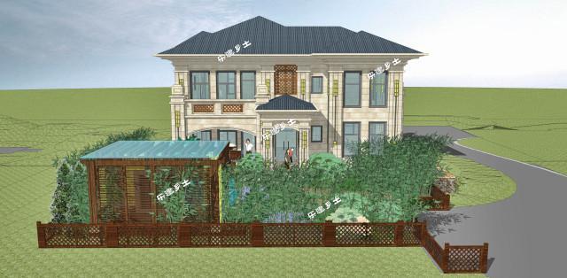 20X18米東南亞風(fēng)格二層鄉(xiāng)村田園別墅！