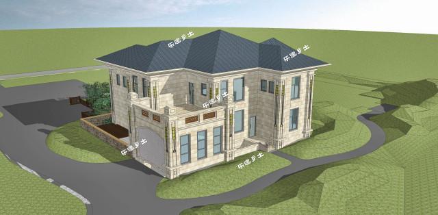 20X18米東南亞風(fēng)格二層鄉(xiāng)村田園別墅！