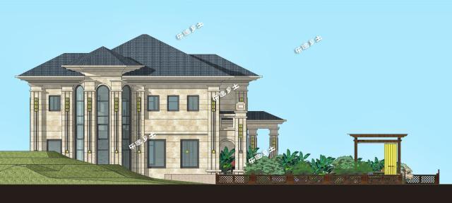 20X18米東南亞風(fēng)格二層鄉(xiāng)村田園別墅！