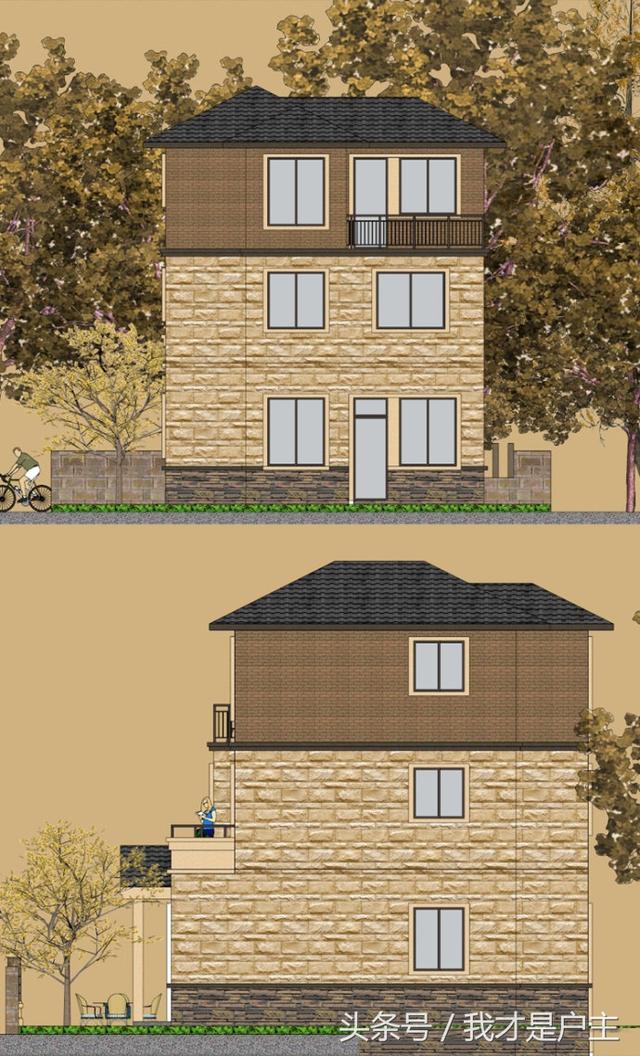 一套農(nóng)村三層小平米別墅！