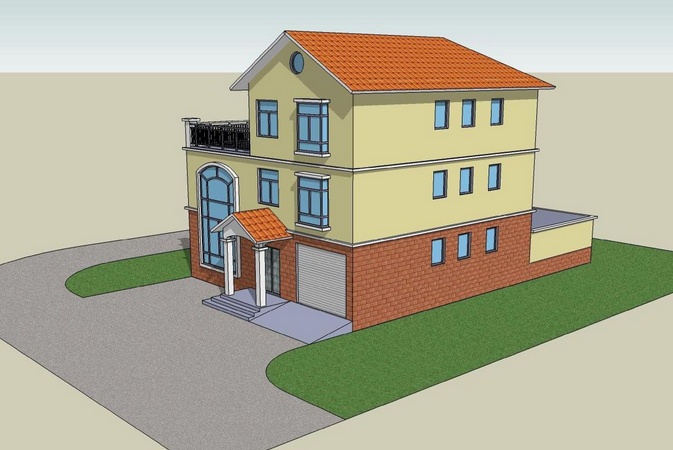 三層帶院子鄉(xiāng)村別墅，建房不能錯(cuò)過(guò)的經(jīng)典戶(hù)型！