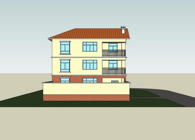 三層帶院子鄉(xiāng)村別墅，建房不能錯(cuò)過(guò)的經(jīng)典戶(hù)型！