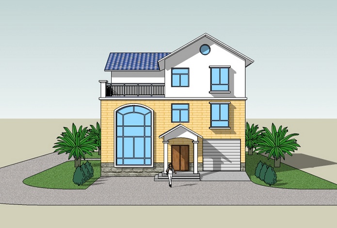 三層帶院子鄉(xiāng)村別墅，建房不能錯(cuò)過(guò)的經(jīng)典戶(hù)型！