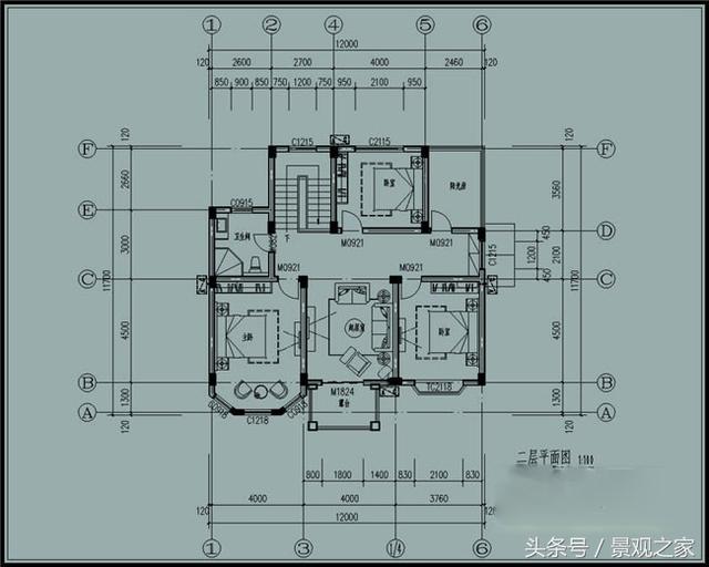 130平方歐式實(shí)用農(nóng)村二層別墅設(shè)計(jì)圖+外觀圖！