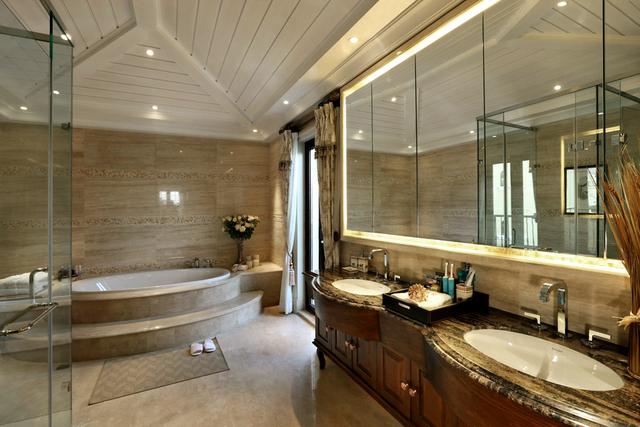 裝修實景〡384㎡美式獨棟別墅，前后庭院，靠山而居！