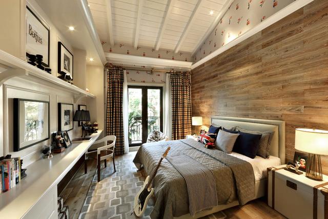 裝修實景〡384㎡美式獨棟別墅，前后庭院，靠山而居！