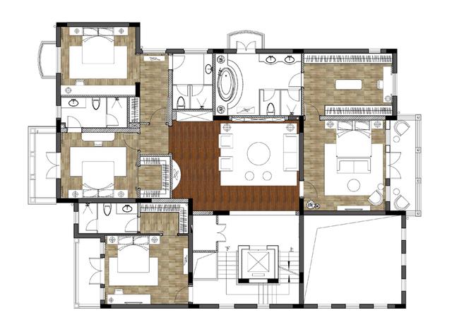 裝修實景〡384㎡美式獨棟別墅，前后庭院，靠山而居！