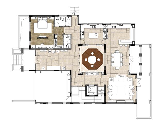 裝修實景〡384㎡美式獨棟別墅，前后庭院，靠山而居！
