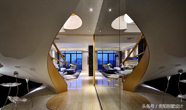 這樣的別墅裝修設計，既是對別墅的尊重又是建筑形態(tài)的精確洞察！